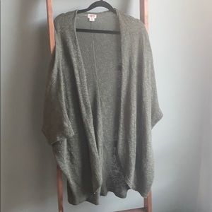 Bat sleeve cardigan.